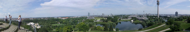 Panoramsicht über den Olympiapark München 2014
